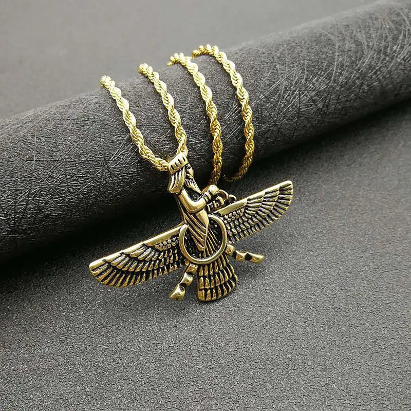 Vivolux | Zoroastrische Faravahar / Ahura Mazda Anhänger Halsketten