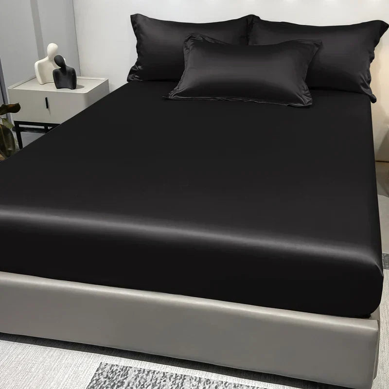 Vivolux | SatinDreams Luxus Spannbettlaken | Seidiges Satin-Bettlaken | Atmungsaktiv & Kühlend | Knitterfrei | Pflegeleicht