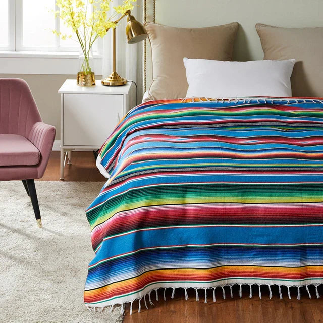 Vivolux | Buntes mexikanisches Serape-Decke