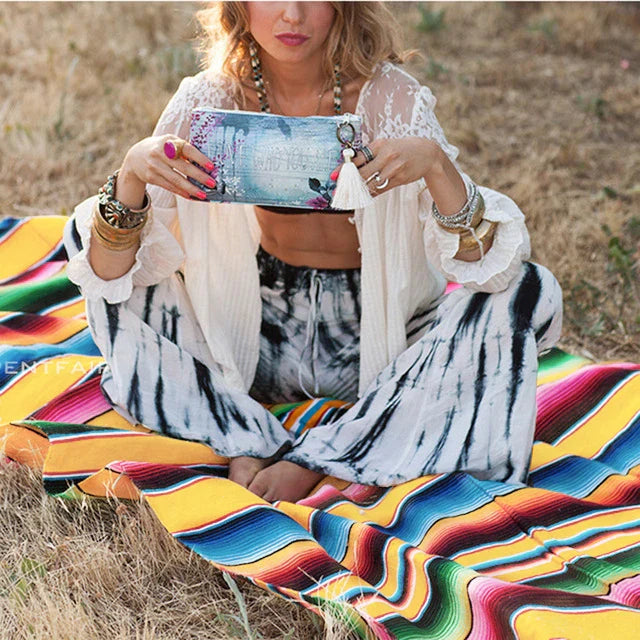 Vivolux | Buntes mexikanisches Serape-Decke