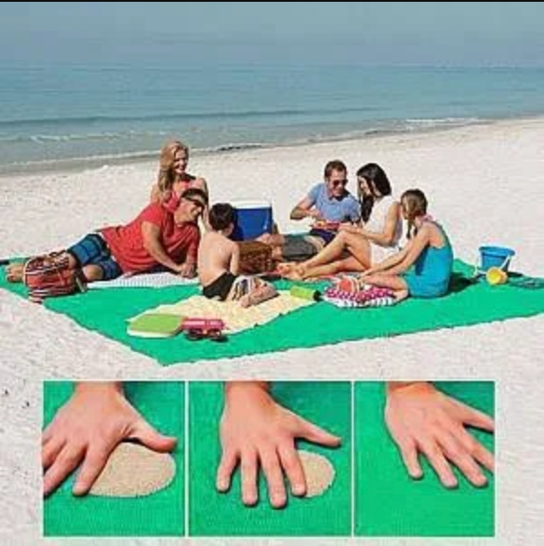 Vivolux | XXL Sandfreies Strandtuch | Zandsheet | 200x200