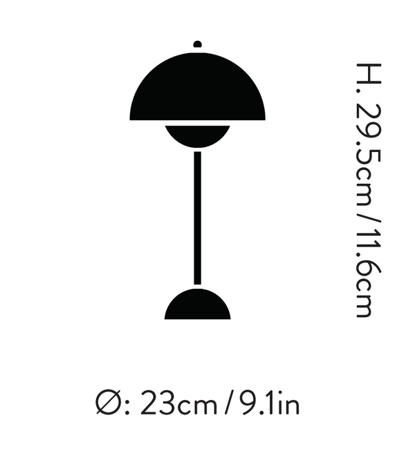 Vivolux | Verstellbare Helligkeit Blumenpottlampe - Italienische wiederaufladbare Tischlampe VP3
