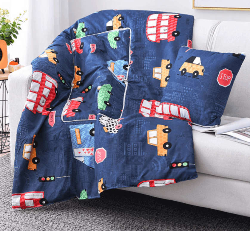 Vivolux | 2In1 Bunt Cartoon Kopfkissen Decke
