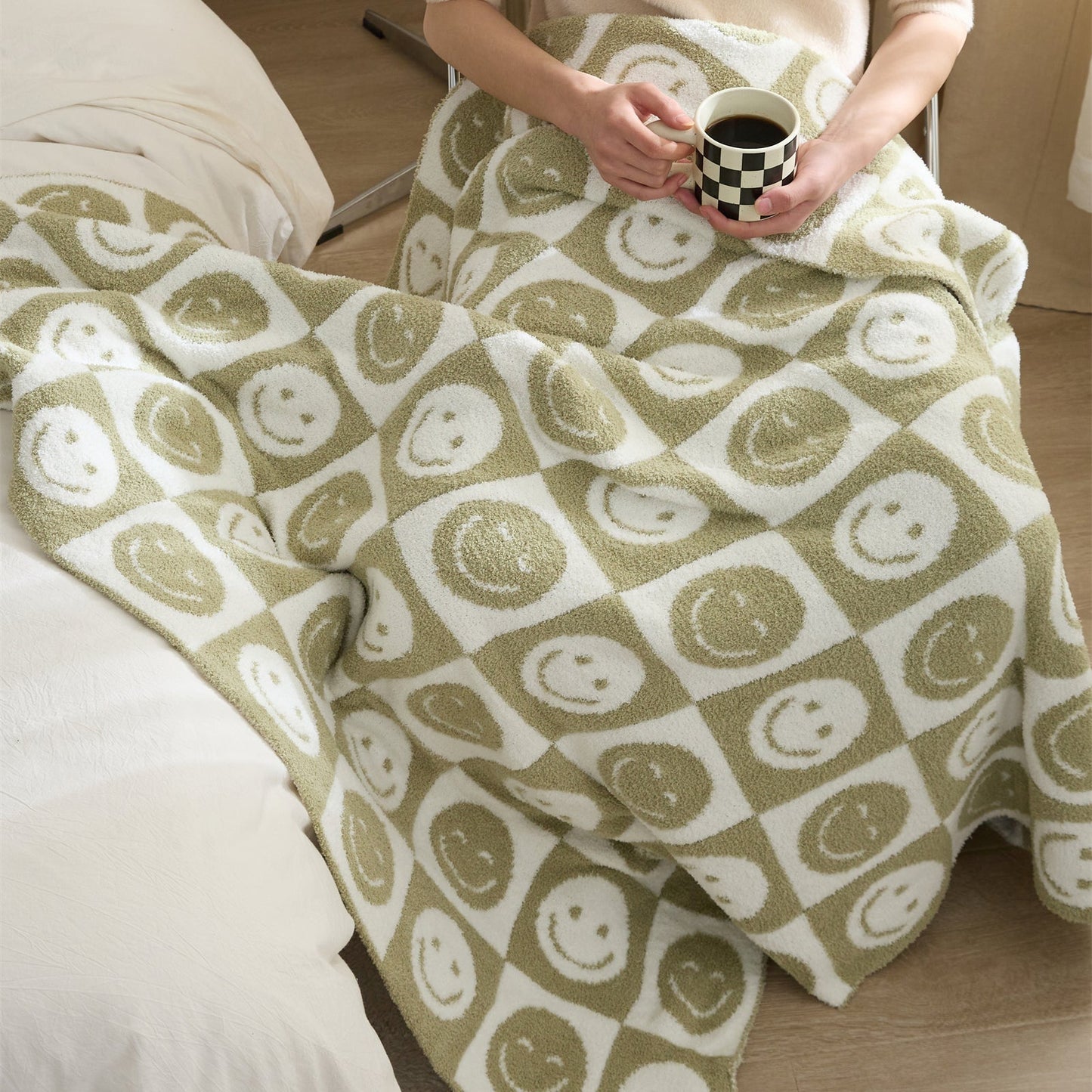 Vivolux | Smiley Kariert Decke