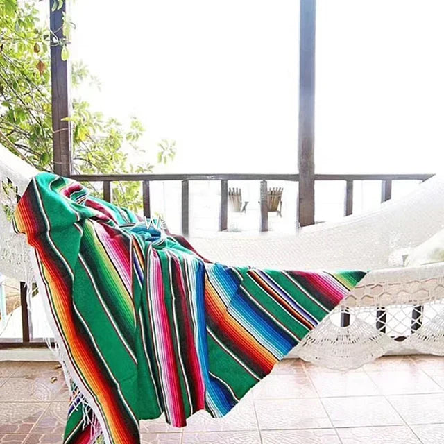 Vivolux | Buntes mexikanisches Serape-Decke