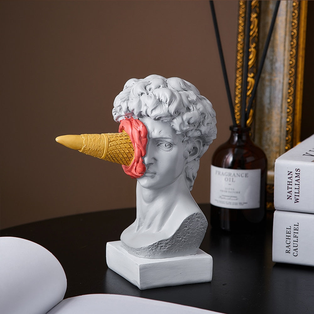 Vivolux | David Figurine mit Eiscreme Heimdekoration Skulptur