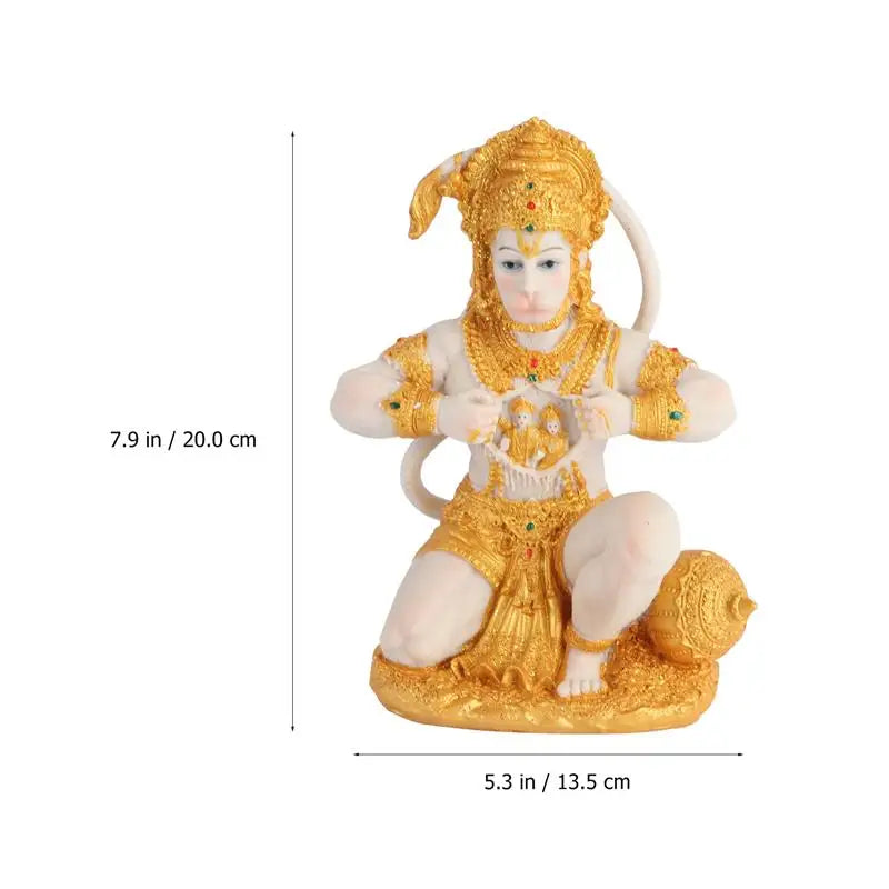 Vivolux | 1 Stück Hanuman Buddha Affengott Figurine Südostasiatischer Stil Heimskulptur Lord Hanuman Statue Buddha Figur Ornament