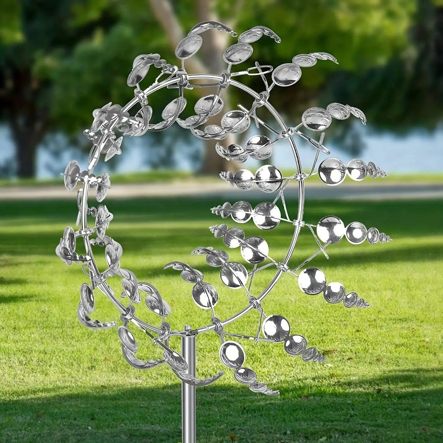 Vivolux | Windmühle Spinner | Einzigartiges windbetriebenes Gartendekor aus Metall
