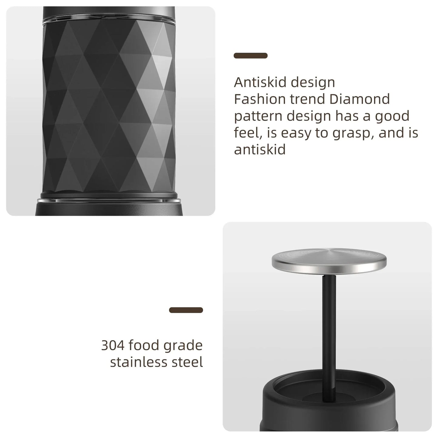 Vivolux | Tragbare Kaffeemaschine Espressomaschine Handpresse Kapsel gemahlener Kaffeebrüher tragbar für Reisen und Picknick, BioloMix