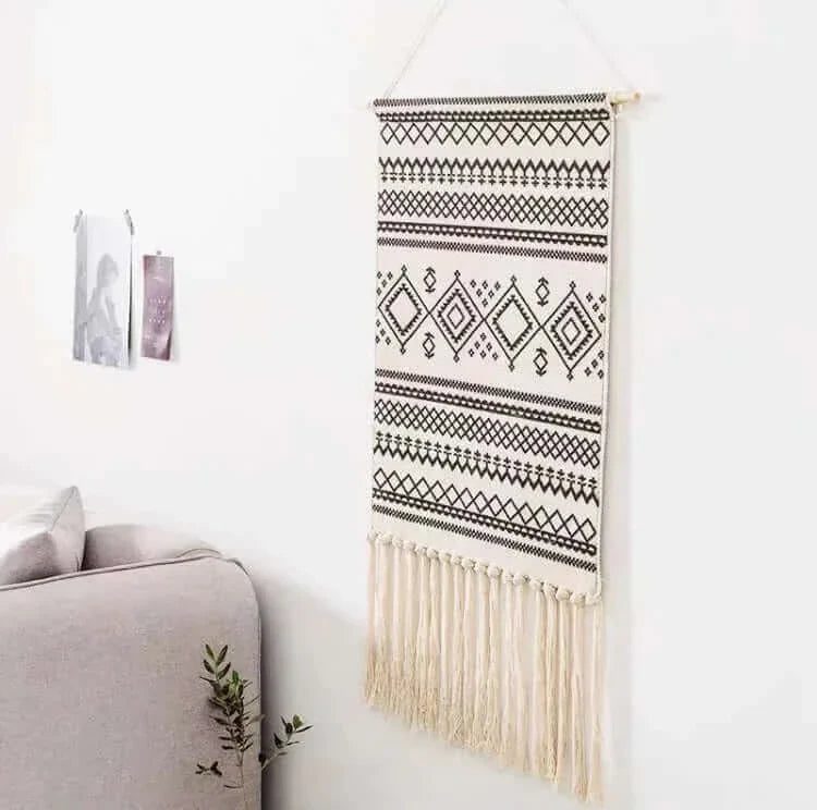 Vivolux | Macrame Hängender Baumwollteppich