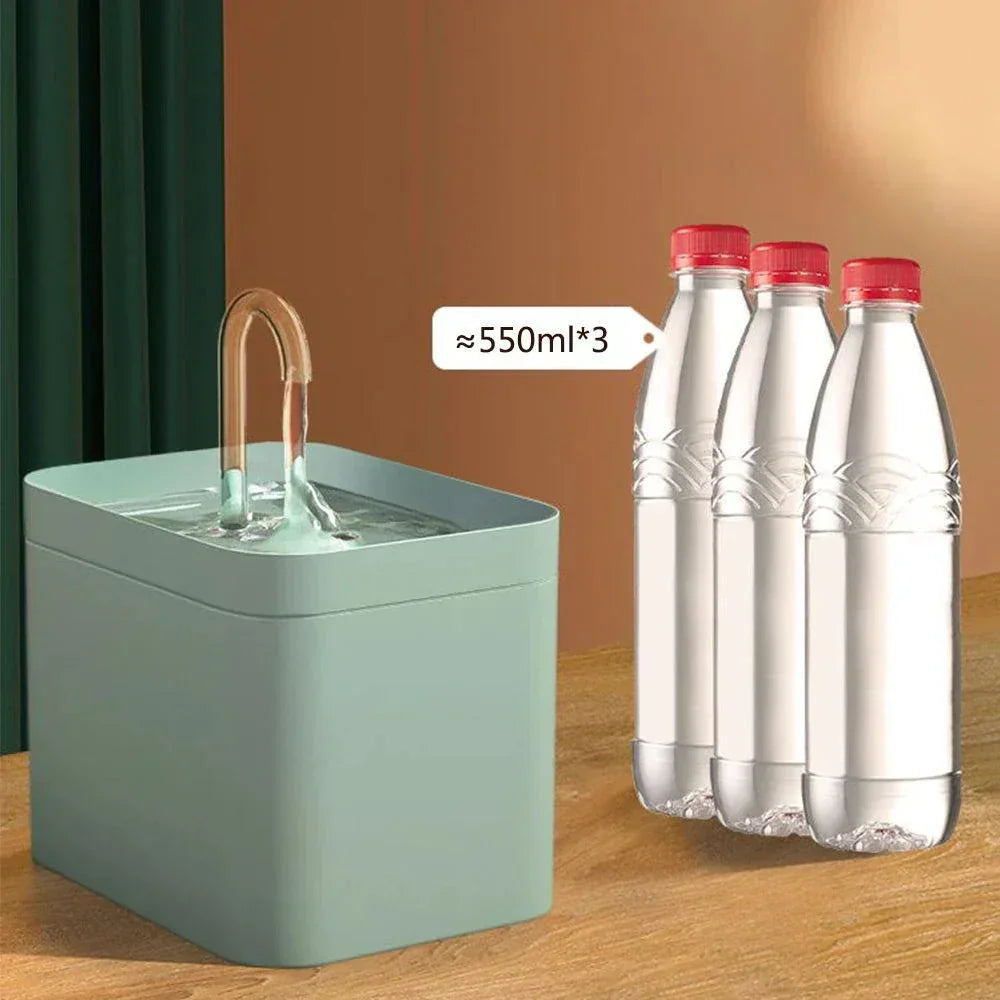 Vivolux | Ultra-leise Haustier-Wasserbrunnen mit intelligenter Filtration - 1,5 l Edelstahl