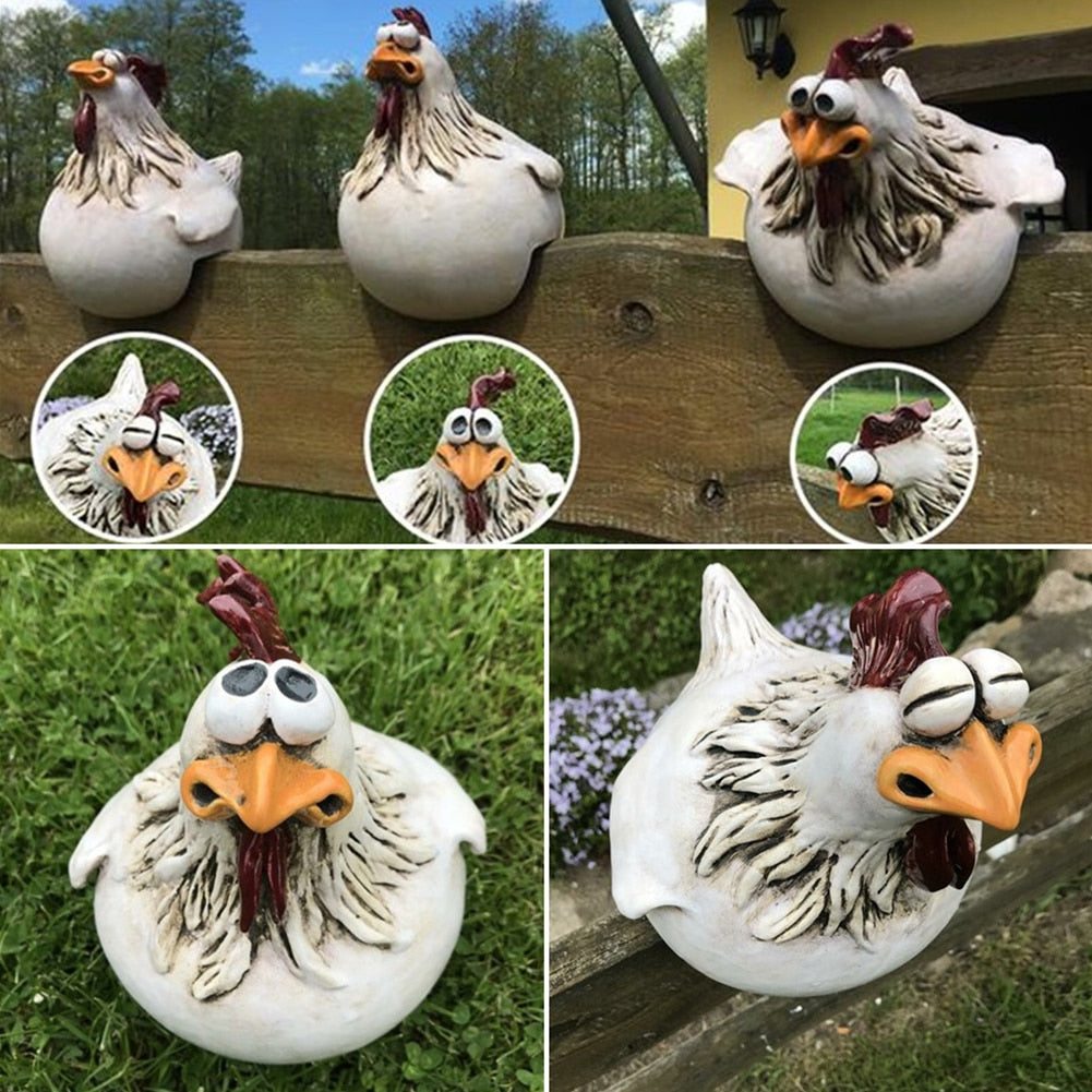 Vivolux | Verspielter Hühnerzaun-Dekor: Verspielte Gartenhof-Kunst