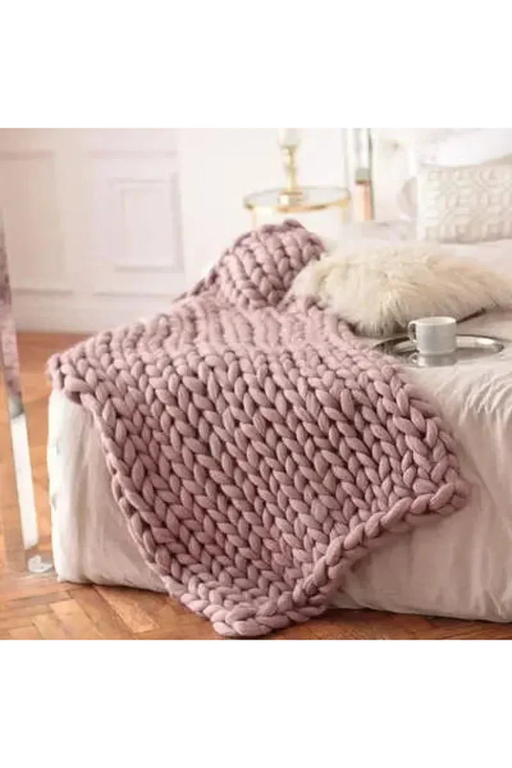Vivolux | Gemütliche Strick Chunky Decke
