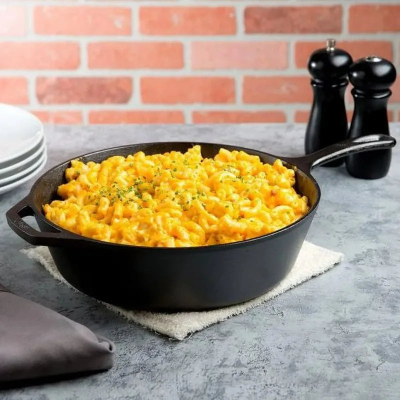 Vivolux | Lodge Gusseisen 10,25" / 3,2 Liter Gewürzte Tiefe Bratpfanne