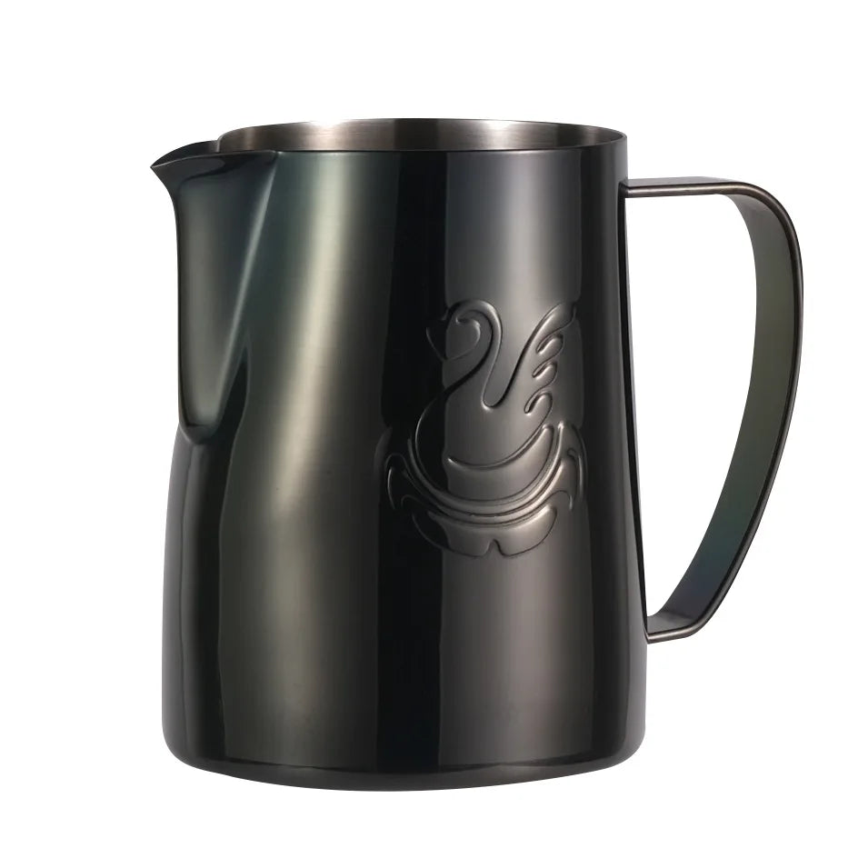Vivolux | 600ml Edelstahl-Kaffeekanne Milchaufschäumer Tasse Sahnebereiter Espresso Latte Art Werkzeug Eleganter Schwan