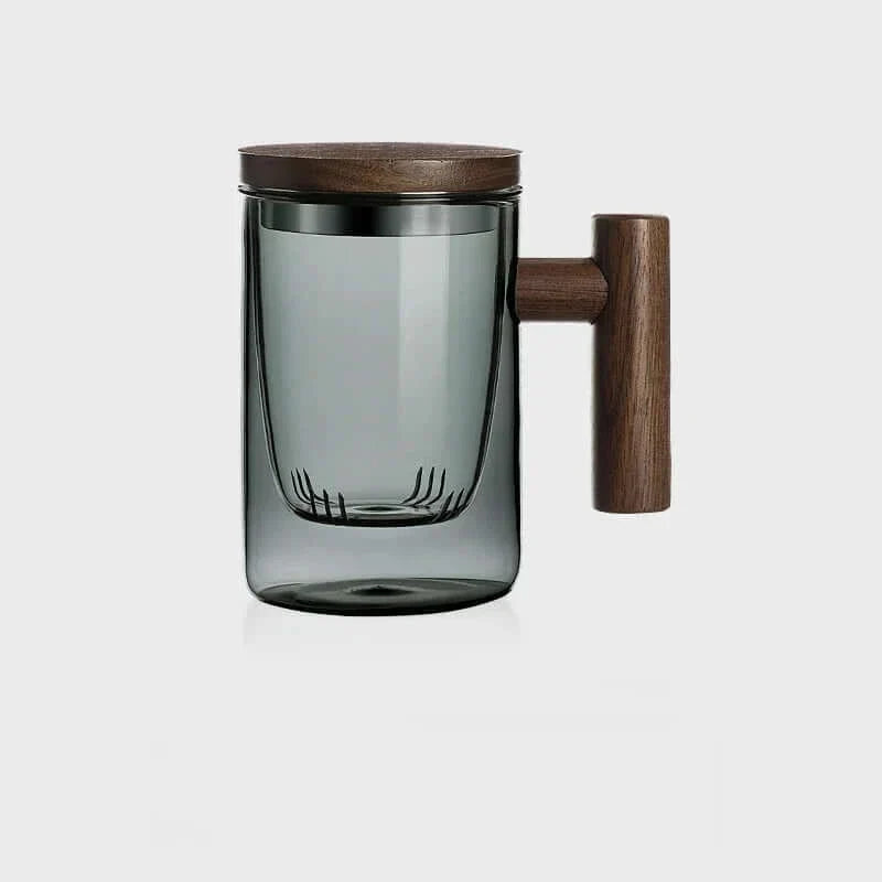Vivolux | Ultramoderne Glas-Teetasse mit Filter und Deckel