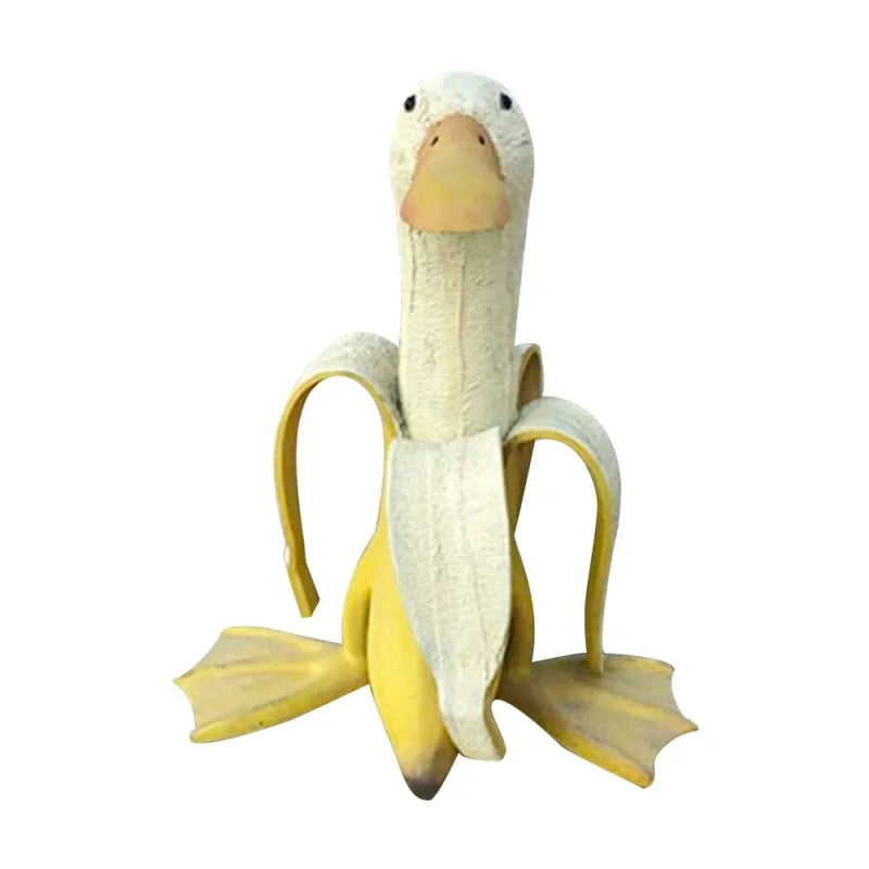 Vivolux | Bananen-Enten-Skulptur | Verspielte Gartendekoration!
