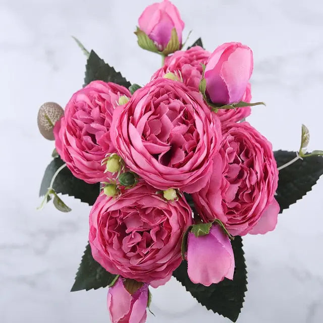 Vivolux | Seidige Rose Gypsophila Strauß