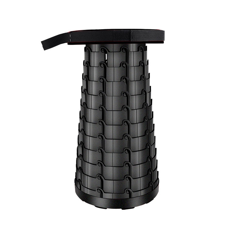 Vivolux | Outdoor Tragbarer Klappbarer Teleskopischer Kunststoffhocker Camping Angeln Gartenhocker (Schwarz)