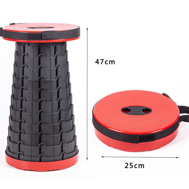 Vivolux | Outdoor Tragbarer Klappbarer Teleskopischer Kunststoffhocker Camping Angeln Gartenhocker (Schwarz)