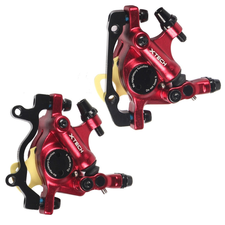 Vivolux | ZOOM HB100 Mountainbike Hydraulikbremssattel Klappfahrrad Kabelzug Hydraulikscheibenbremssattel, Stil: Vorne und Hinten (Rot)