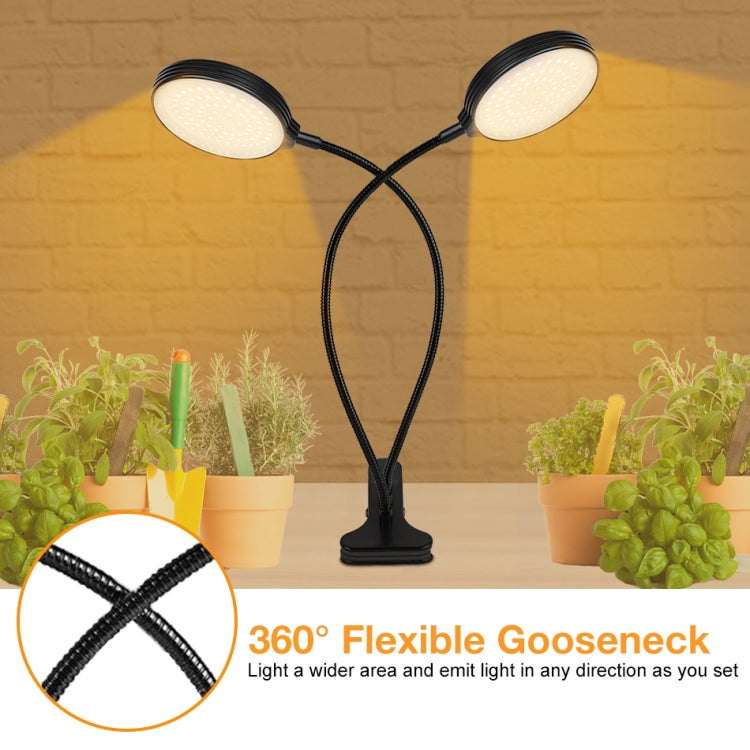 Vivolux | LED Pflanzenwachstumslampe USB Fernbedienung Clip wasserdicht Vollspektral natürliches Weiß Setzling Pflanzenlicht, Leistung: 45W Drei Köpfe