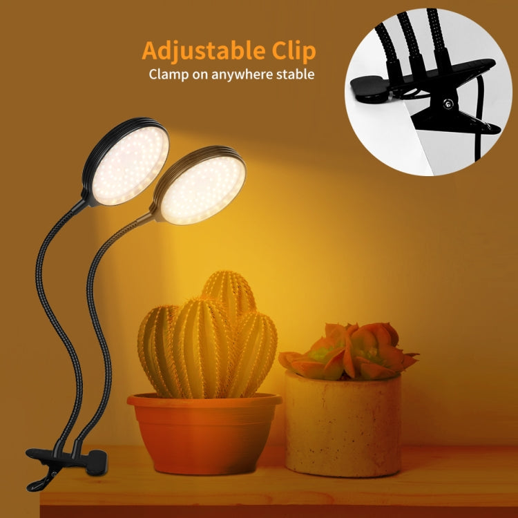 Vivolux | LED Pflanzenwachstumslampe USB Fernbedienung Clip wasserdicht Vollspektral natürliches Weiß Setzling Pflanzenlicht, Leistung: 45W Drei Köpfe