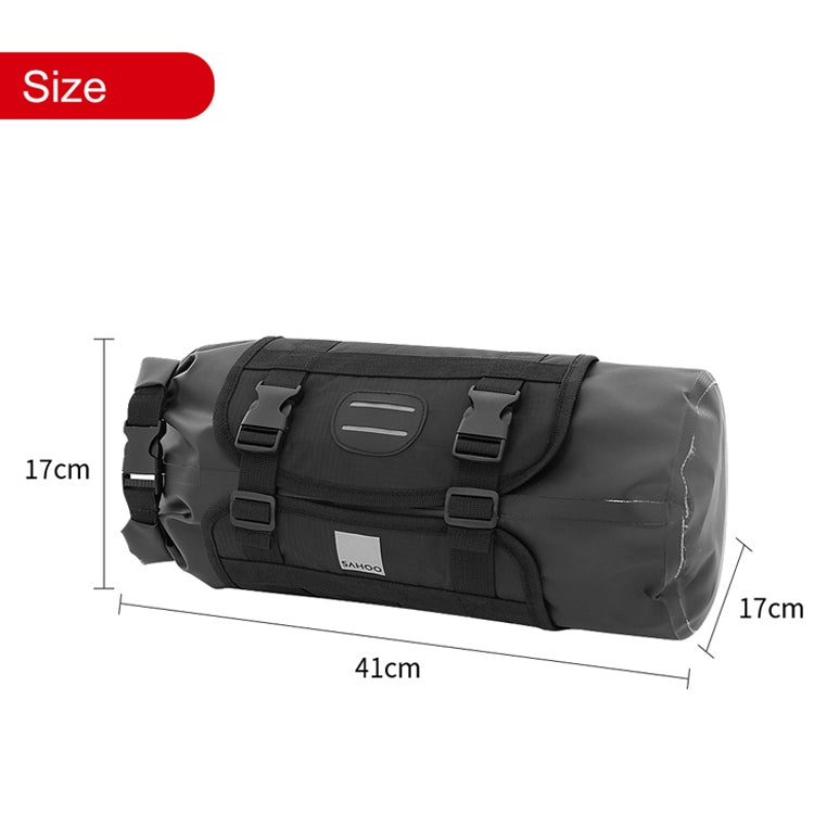 Vivolux | SAHOO 11L Vergrößerte Fahrrad Vordertasche Mountainbike Clip Mesh Wasserdicht und Verschleißfest Lenkertasche (Schwarz)