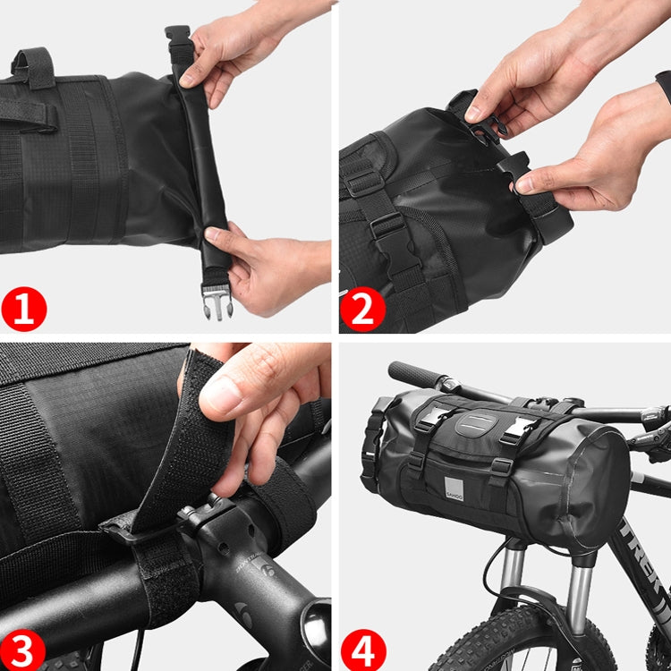 Vivolux | SAHOO 11L Vergrößerte Fahrrad Vordertasche Mountainbike Clip Mesh Wasserdicht und Verschleißfest Lenkertasche (Schwarz)