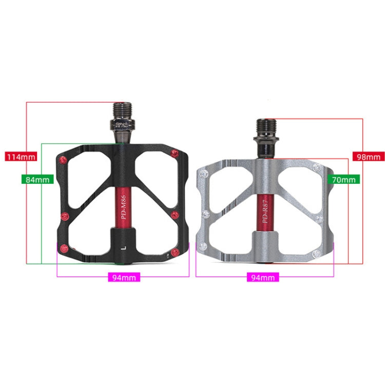 Vivolux | PD-M86C 1 Paar PROMEND Fahrrad Rennrad Mountainbike 3 Palin Carbonfaser Lager Pedal (Schwarz)