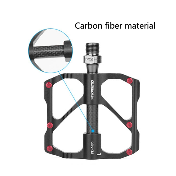 Vivolux | PD-M86C 1 Paar PROMEND Fahrrad Rennrad Mountainbike 3 Palin Carbonfaser Lager Pedal (Schwarz)