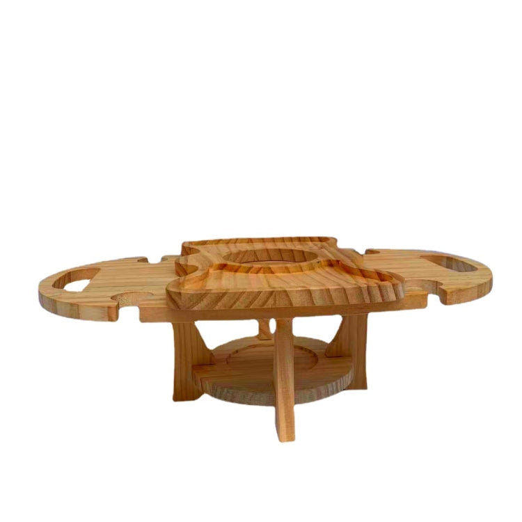 Vivolux | Outdoor Picknicktisch Holz Klappbarer Weinkühler (Holzfarbe)