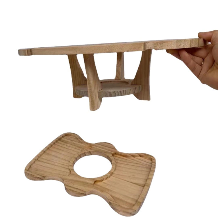 Vivolux | Outdoor Picknicktisch Holz Klappbarer Weinkühler (Holzfarbe)