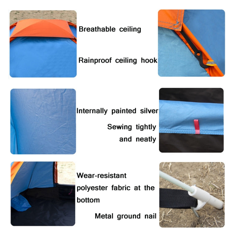 Vivolux | Outdoor Camping Strand Regenfest Sonnensicher Automatisch Schnell Aufstellzelt Für 3-4 Personen (Blau)