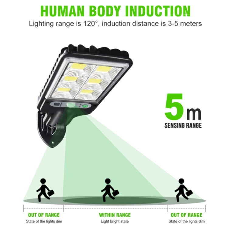 Vivolux | Solar Straßenbeleuchtung LED Körpererkennung Gartenlicht, Spezifikation: 616B-72 COB mit Fernbedienung