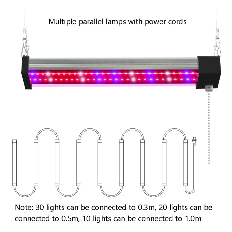 Vivolux | LED-Wachstumslampe Vollspektrum Pflanzenlicht-Röhre, Stil: Kleine Doppelreihe 100 cm (EU-Stecker)