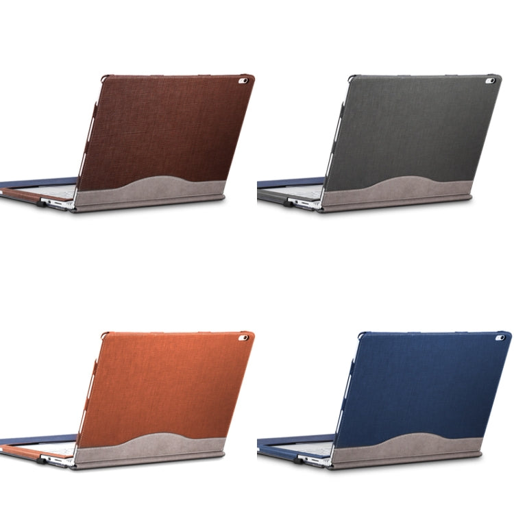 Vivolux | PU-Leder-Laptop-Schutzsleeve für Microsoft Surface Book 2 13,5 Zoll (Gentleman Grau)