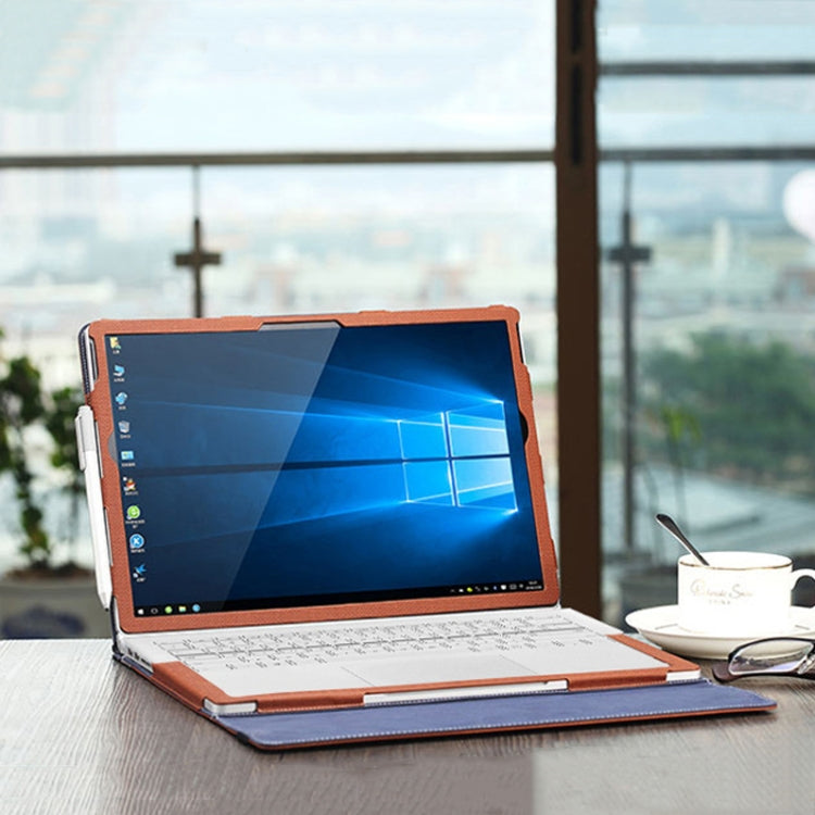 Vivolux | PU-Leder-Laptop-Schutzsleeve für Microsoft Surface Book 2 13,5 Zoll (Gentleman Grau)