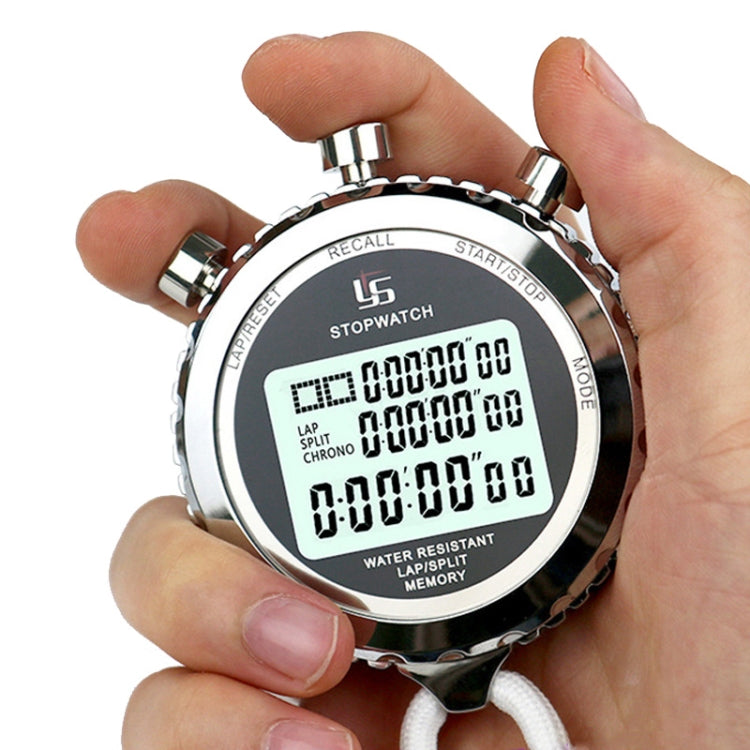 Vivolux | YS Metall Stoppuhr 3 Reihen Anzeige Lauftraining Elektronische Timer, Stil: YS-510 10 Erinnerungen