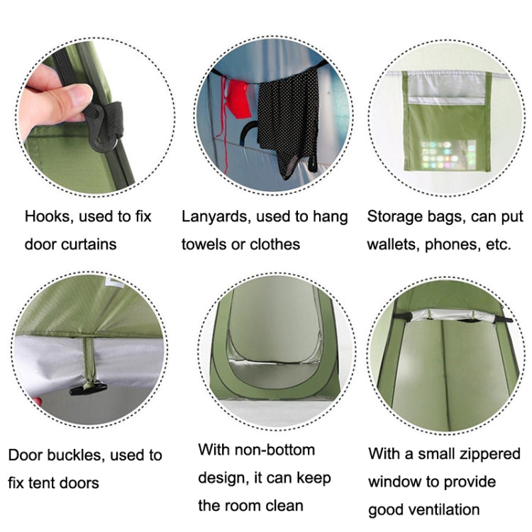 Vivolux | Outdoor Camping Toilette Umkleidezelt Automatisches Duschzelt, Stil: Einzelperson (Ölgrün)