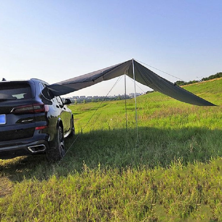Vivolux | Outdoor-Picknick-Campingzelt An Der Seite Des Autos Regenfeste Markise 300x150cm (Dunkelgrau)