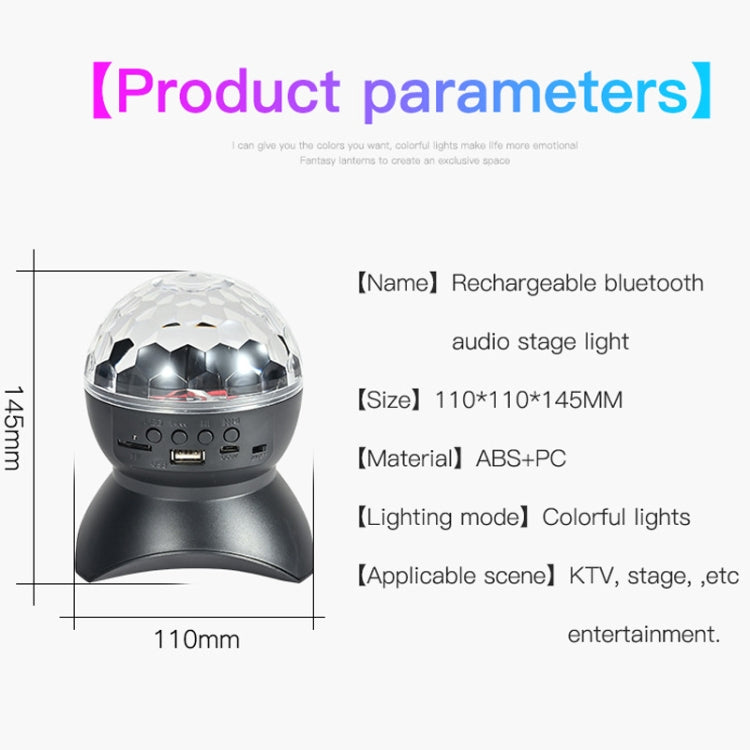 Vivolux | Home LED Magic Ball Lichter Bounce Ambient Lampen Raum Sound Lichter Bälle, Farbe: Lade Modell Schwarz (RGB Farbige 5W)