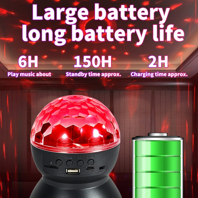 Vivolux | Home LED Magic Ball Lichter Bounce Ambient Lampen Raum Sound Lichter Bälle, Farbe: Lade Modell Schwarz (RGB Farbige 5W)