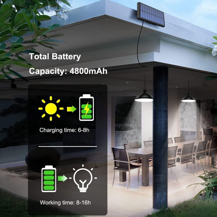 Vivolux | IP65 Wasserdichtes Außen Solar LED Glühbirne Kronleuchter Innenleuchten, Spezifikation: Einfache weiße Licht mit Fernbedienung