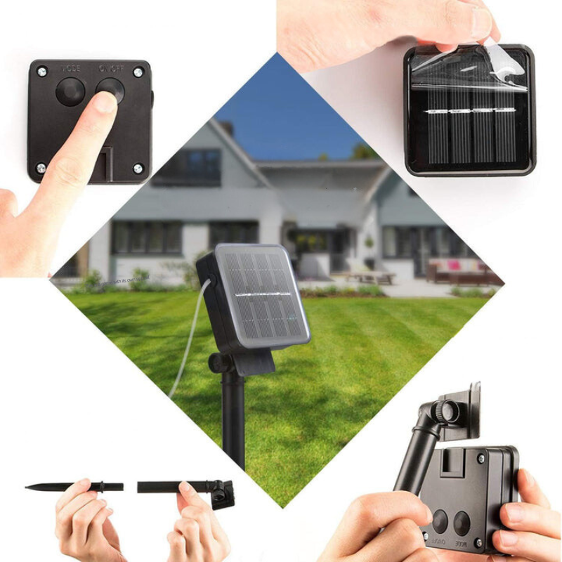 Vivolux | Marokkanische wasserdichte Solar-Lichterkette, l 12 Meter, 100 LED-Lampen, l 8