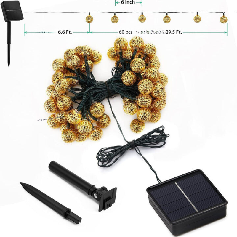 Vivolux | Marokkanischer Stil Wasserdichte Solar-Lichterketten - SunGlow Strings