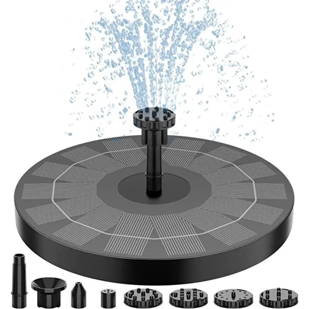 Vivolux | SolarSpring Vital Solarbrunnen | Schwimmende Teichpumpe | Gartendeko | Solar-Wasserspiel für Außen
