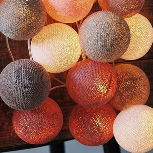 Vivolux | Royallure Baumwollballon-Lichterkette – Gemütliche Dekoration für Zuhause & Feiern
