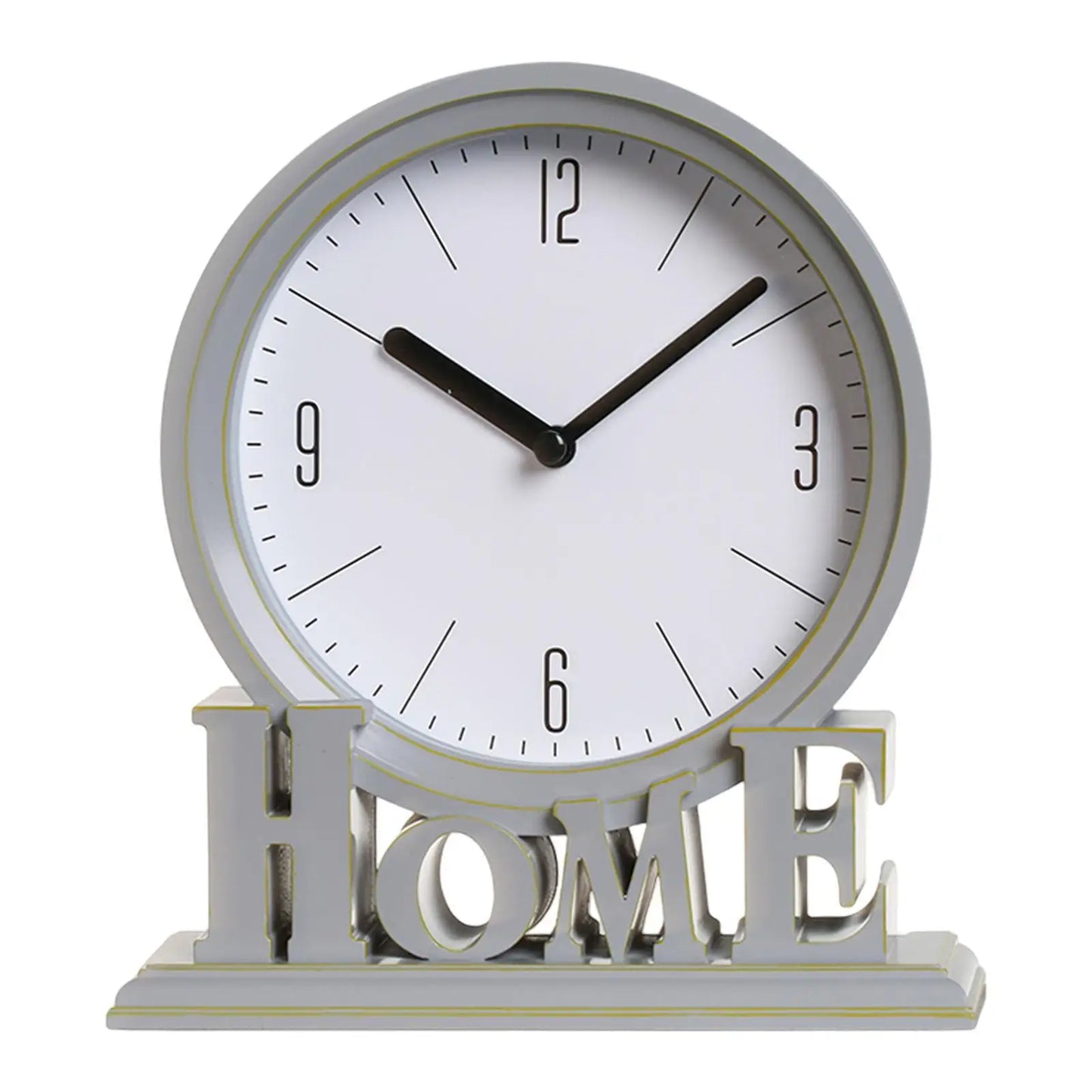 Vivolux | Vintage Schreibtischuhr – Stille Uhr – Zuhause – Tischuhr – Dekorativ – 18,5 x 6 x 20,6 cm