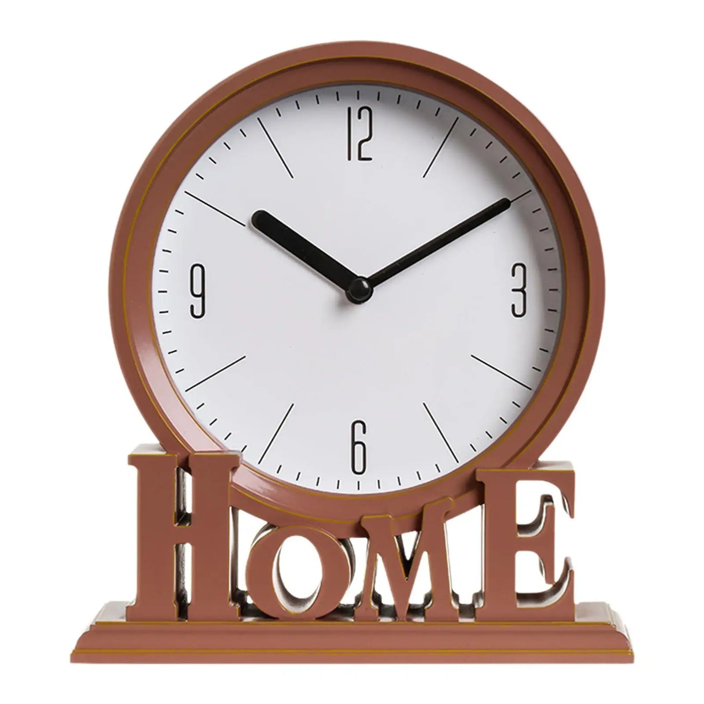 Vivolux | Vintage Schreibtischuhr – Stille Uhr – Zuhause – Tischuhr – Dekorativ – 18,5 x 6 x 20,6 cm